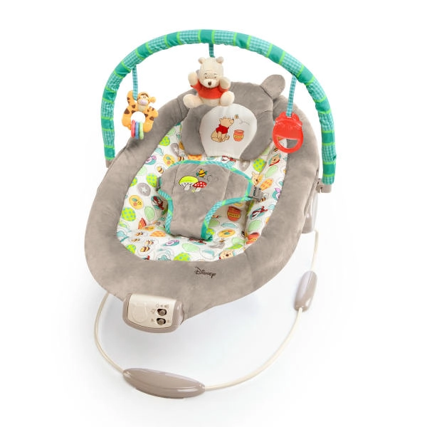 Bright Starts lehátko vibrujúce s melódiou Winnie the Pooh Dots & Hunny