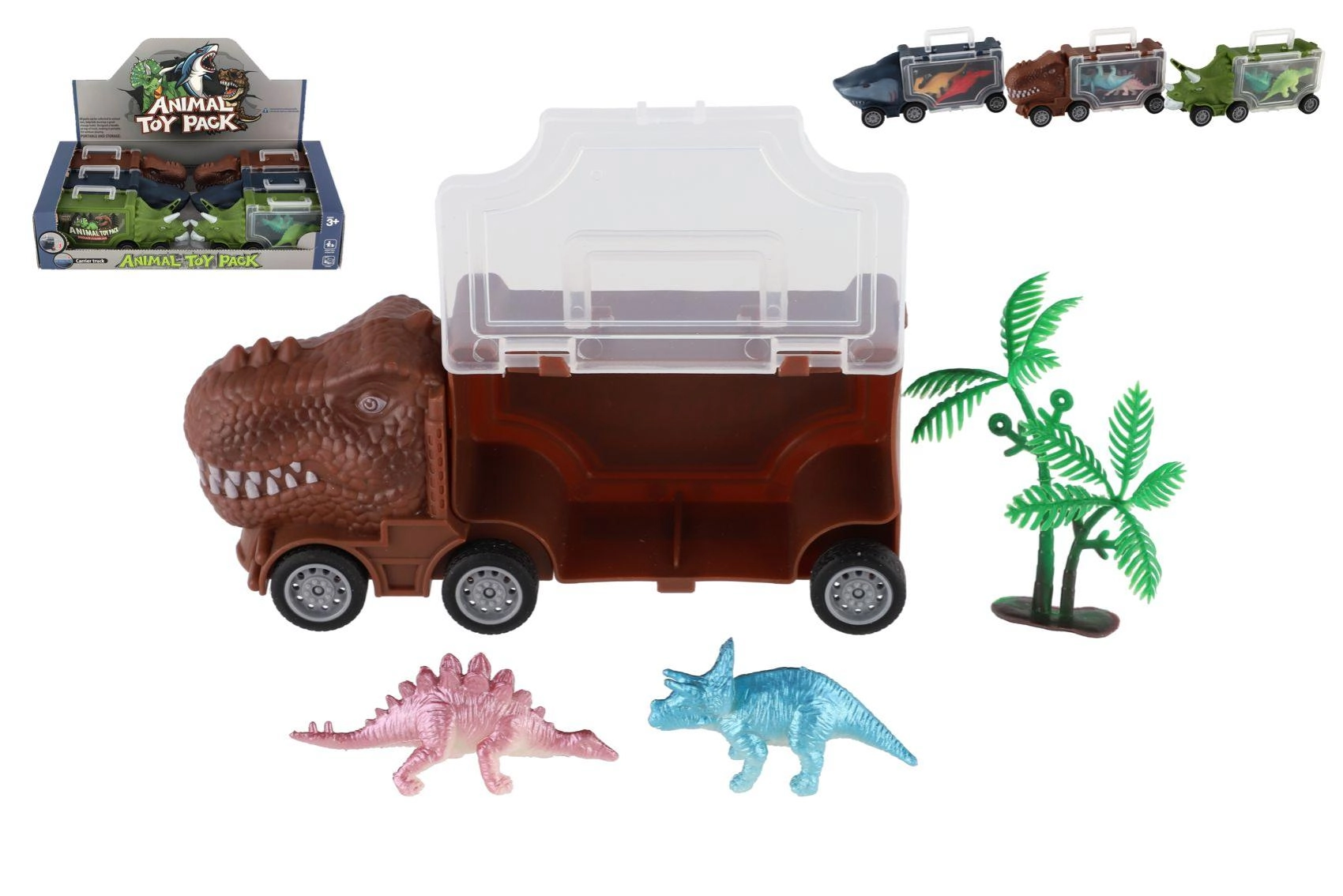 Nákladní auto dinosaurus s doplňky 16 × 7 cm