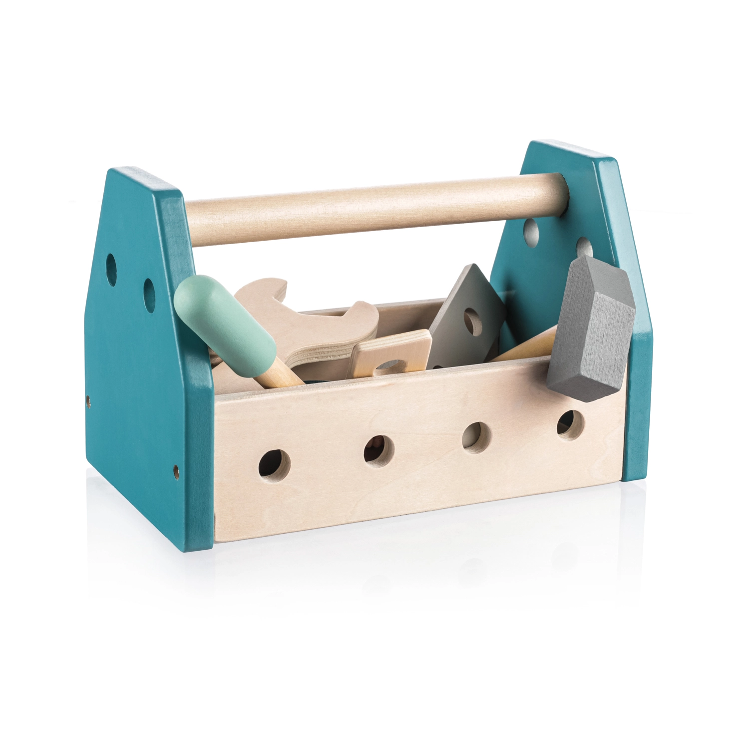 Zopa Wooden Tool Box sada nářadí Blue 14 ks