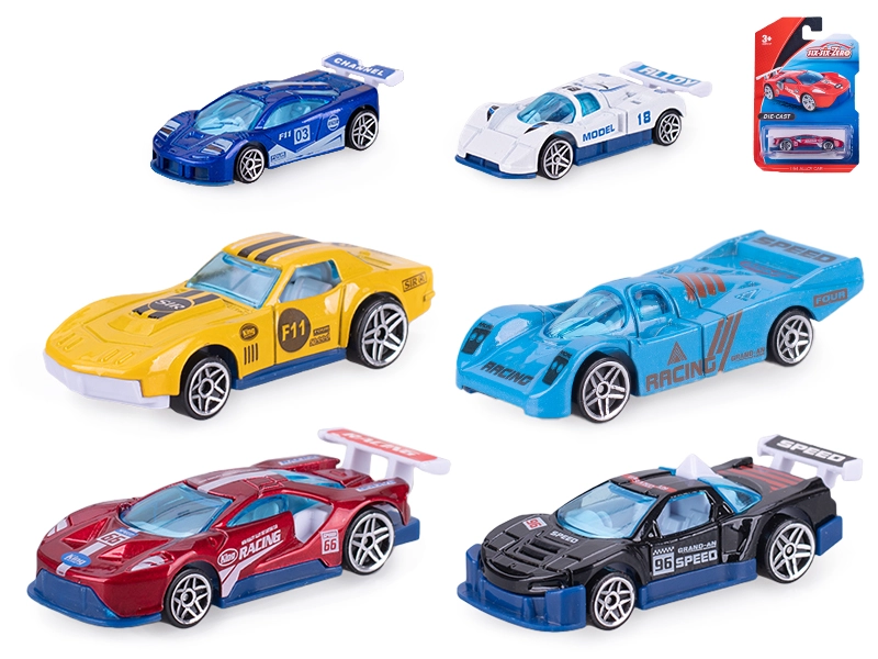 Kovové závodní autíčko 8 cm s volným chodem