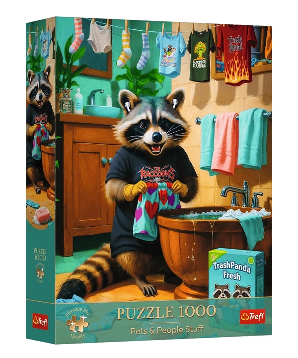 Puzzle 1000 Premium Plus – Prací den mývala