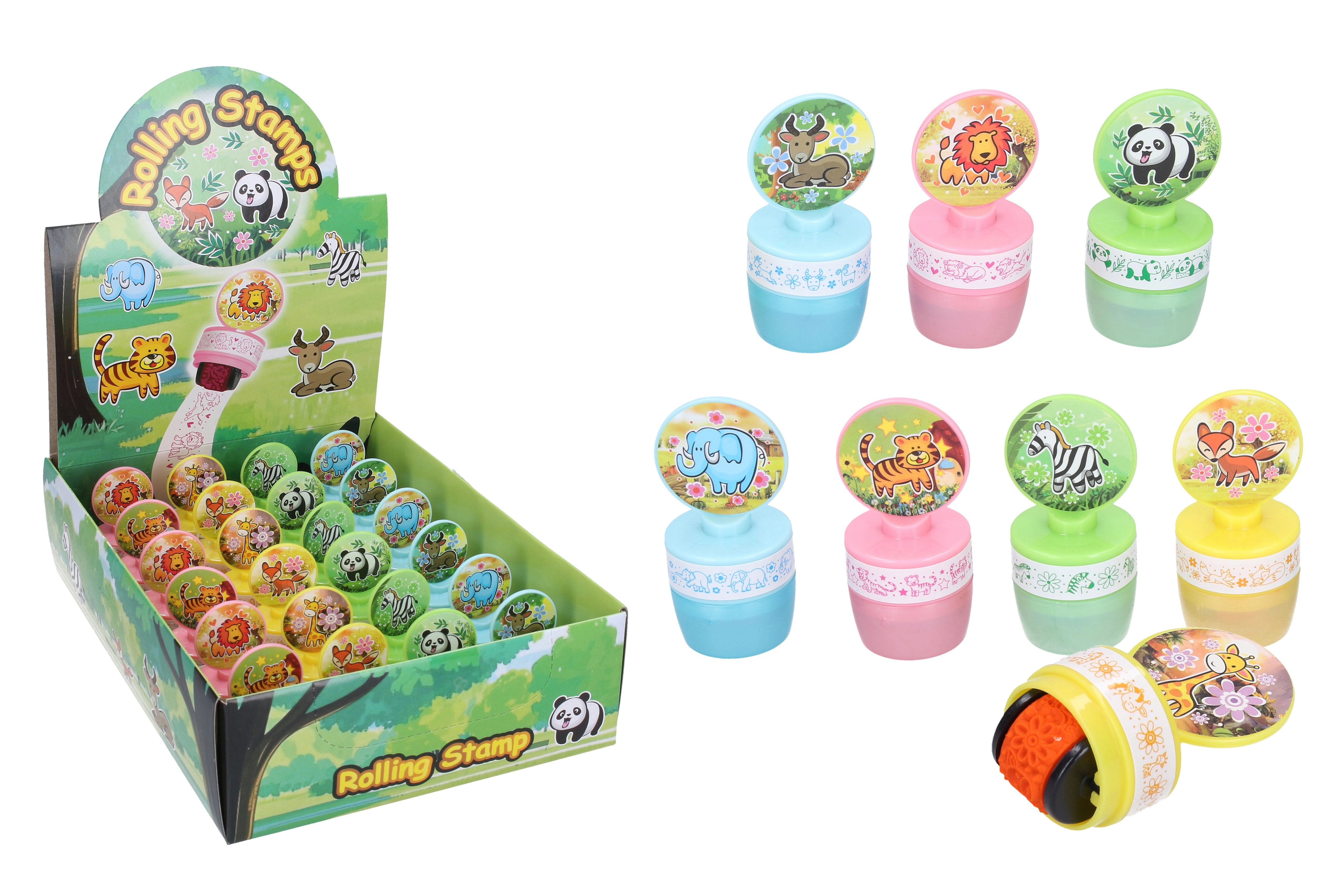 Rolovací razítka zvířátka – sada do displeje