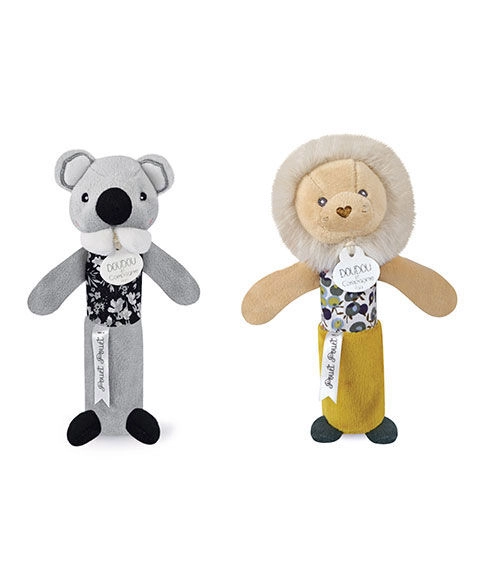 Levně DOUDOU pískací chrastítko lev 17 cm