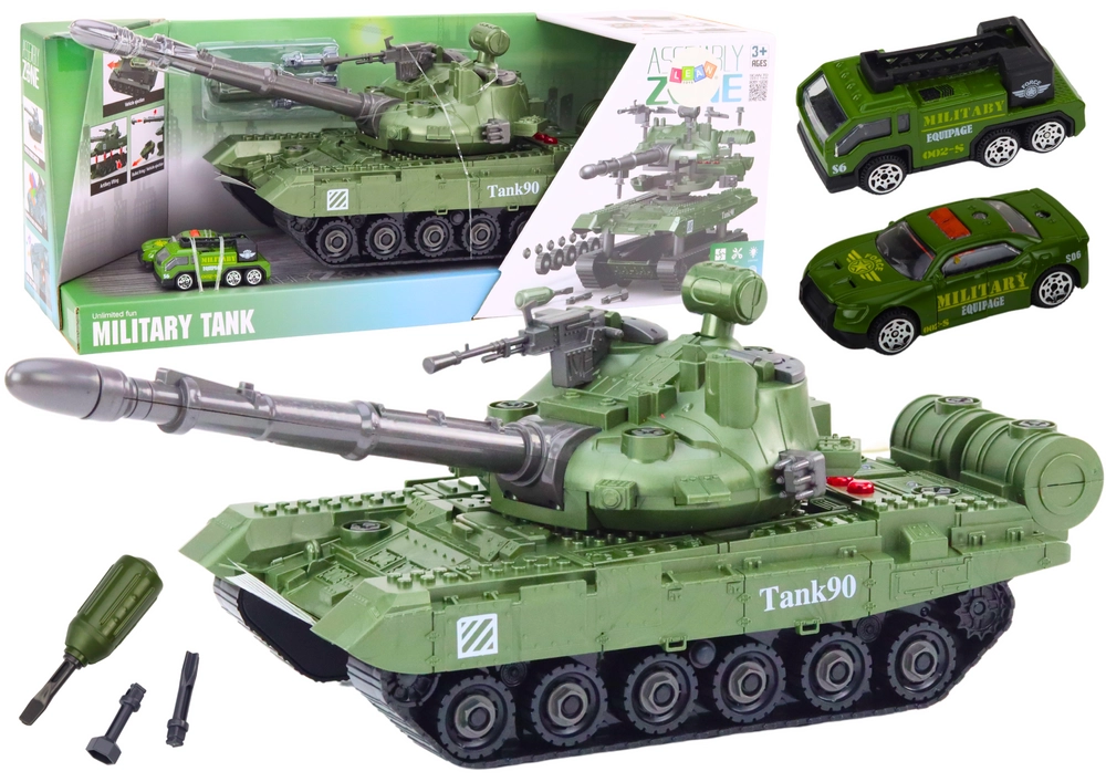 Levně Lean Toys Sada na demontáž vojenských vozidel pro kutily Zvuky zavěšení
