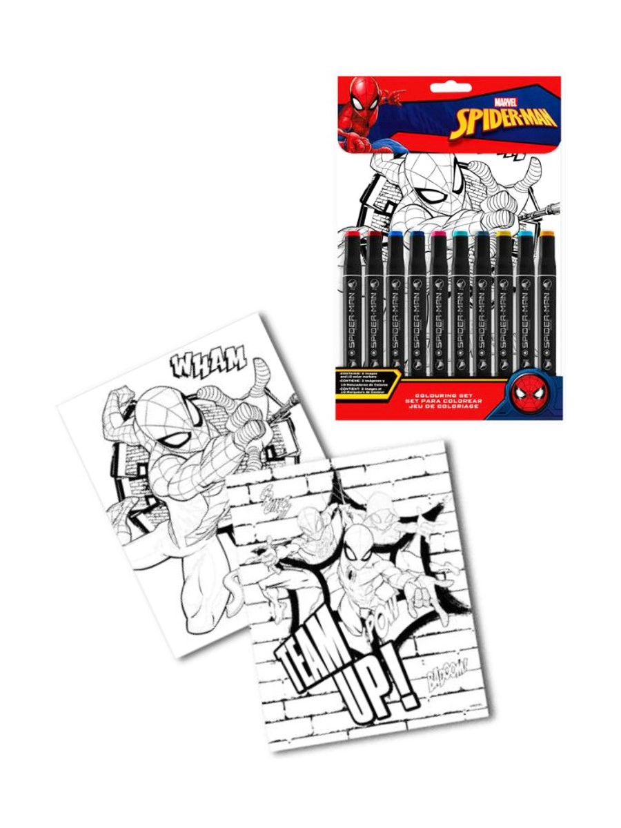 Sada oboustranných fixů a omalovánek SPIDER-MAN pro děti