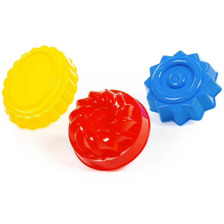 Plastové formičky na bábovky do písku, 3 ks POLESIE