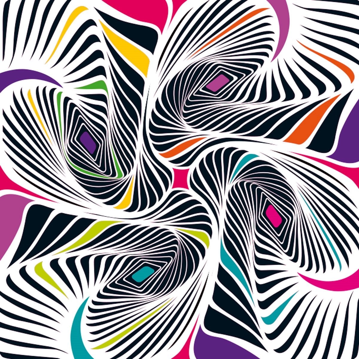 Čtvercové puzzle Curiosi Q Shake – vzor II, 72 dílků