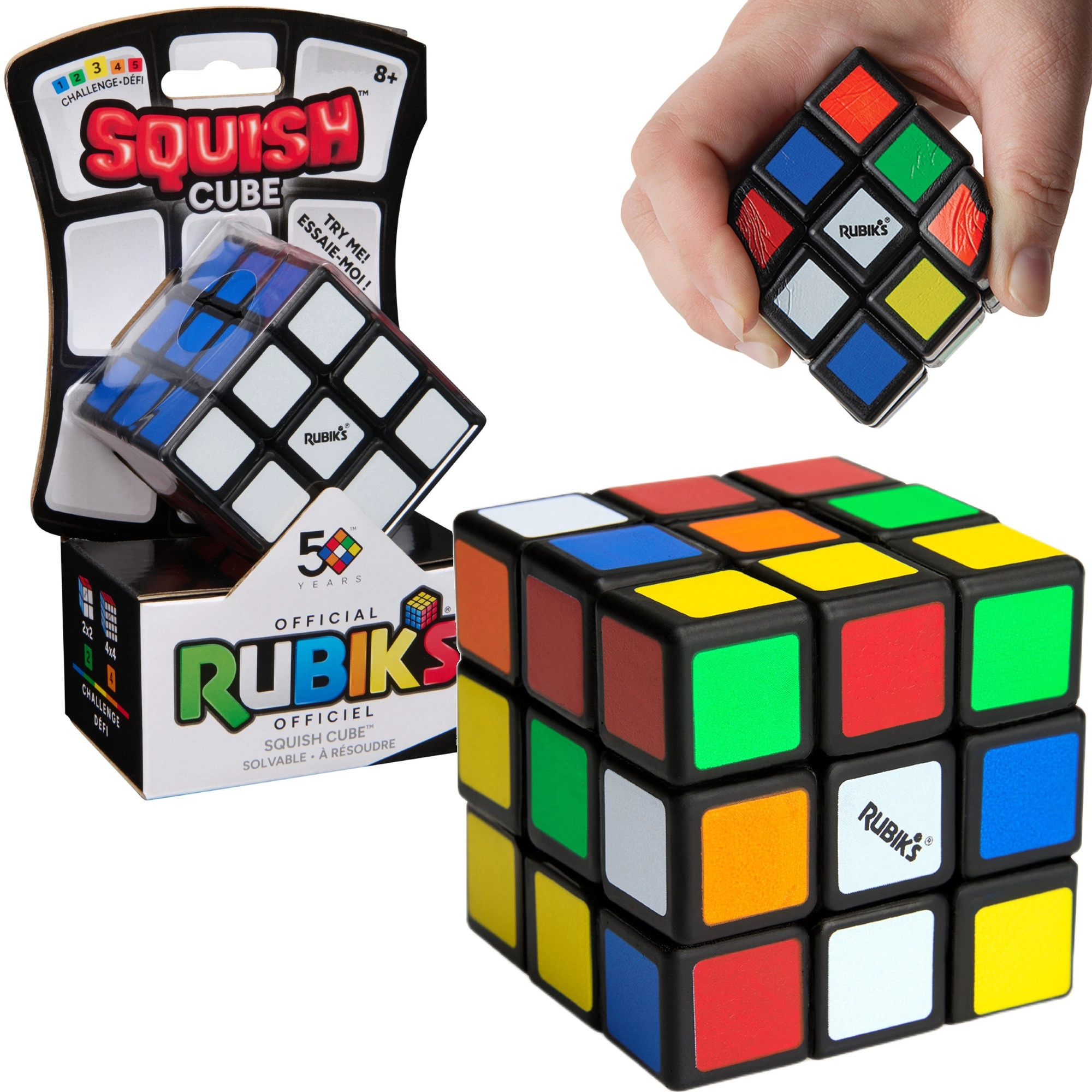Pěnová kostka RUBIK’S Squish Cube 3×3 pro děti od 8 let