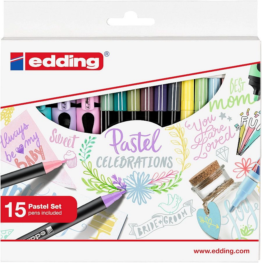 Dárková sada EDDING Pastel Celebratrations, 15 ks EDDING
