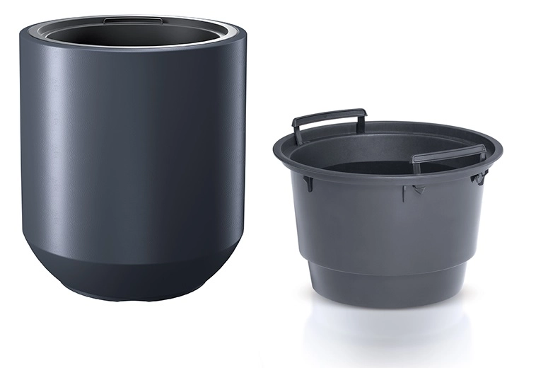 Prosperplast Květináč s vkladem HEOS 39 cm antracit