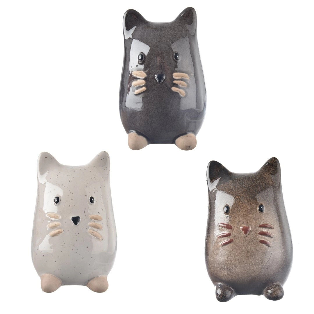 Porcelánová dekorace Kočka 13 cm (3 varianty)