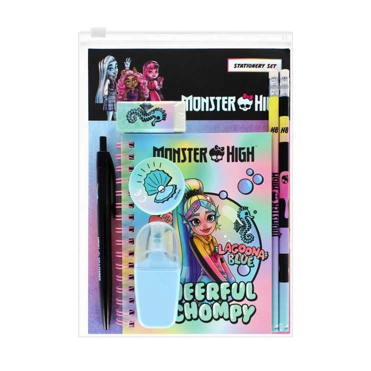 Školní sada MONSTER HIGH s pouzdrem a sešitem