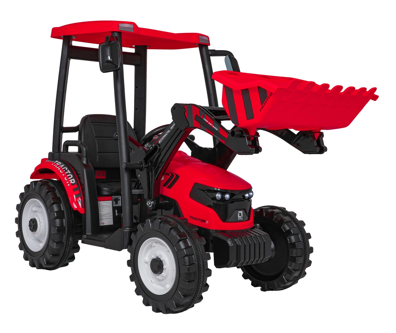 Dětský traktor s přívěsem červený MEGA D68