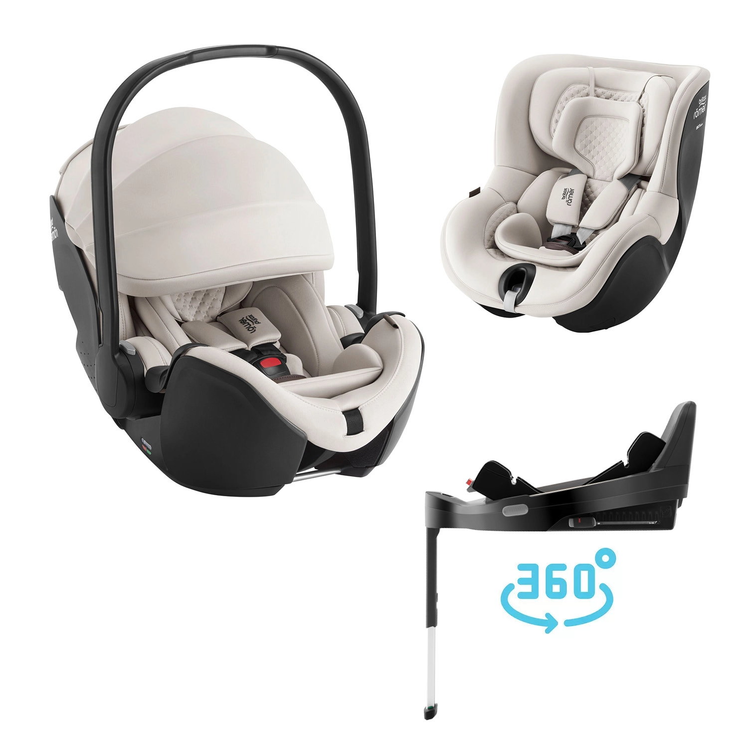 Autosedačkový set Britax Römer Baby-Safe Pro + Vario Base 5Z + Dualfix 5Z Lux, Soft Taupe