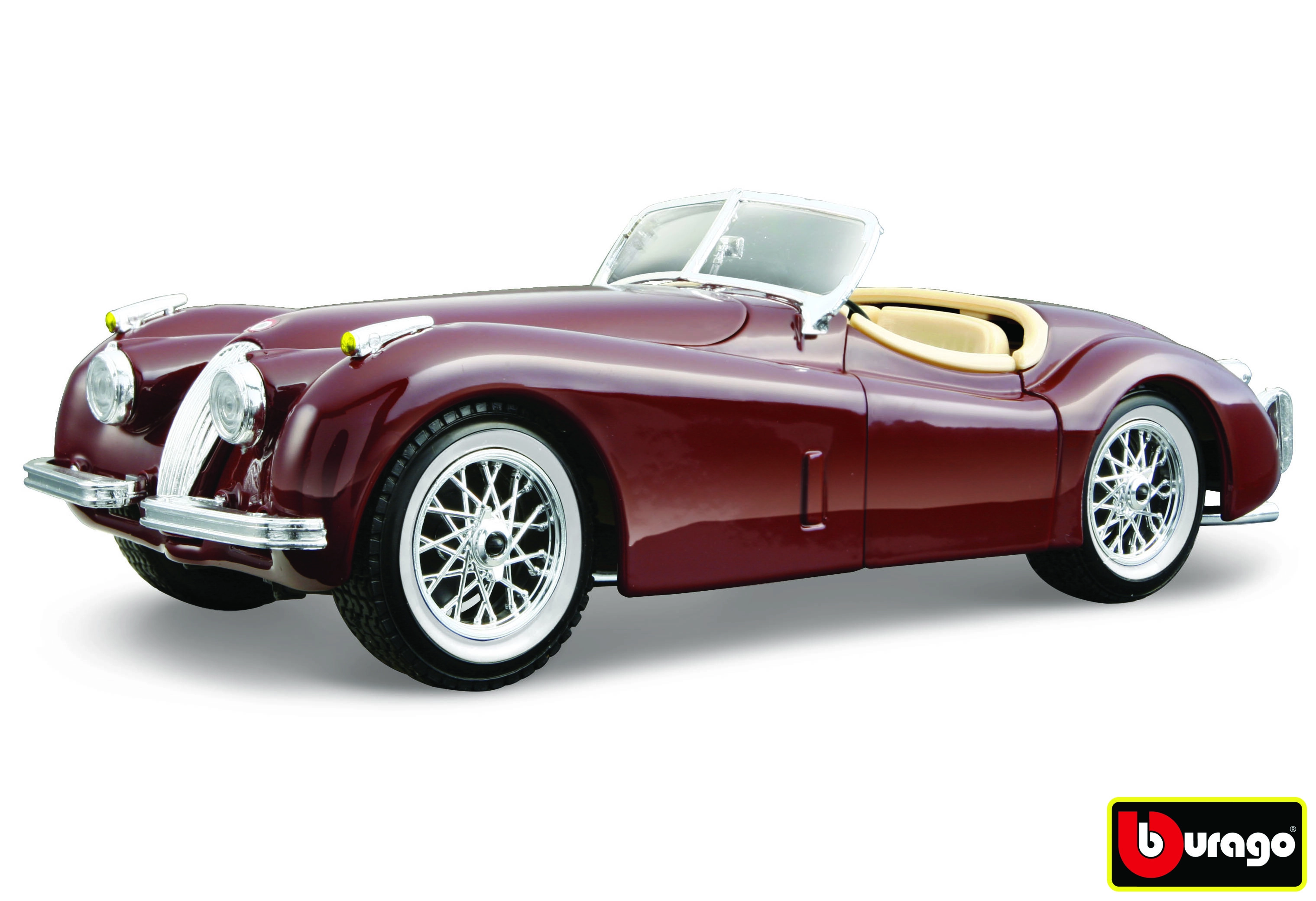 Levně Bburago Jaguar XK 120 Roadster 1:24 červený (1951)