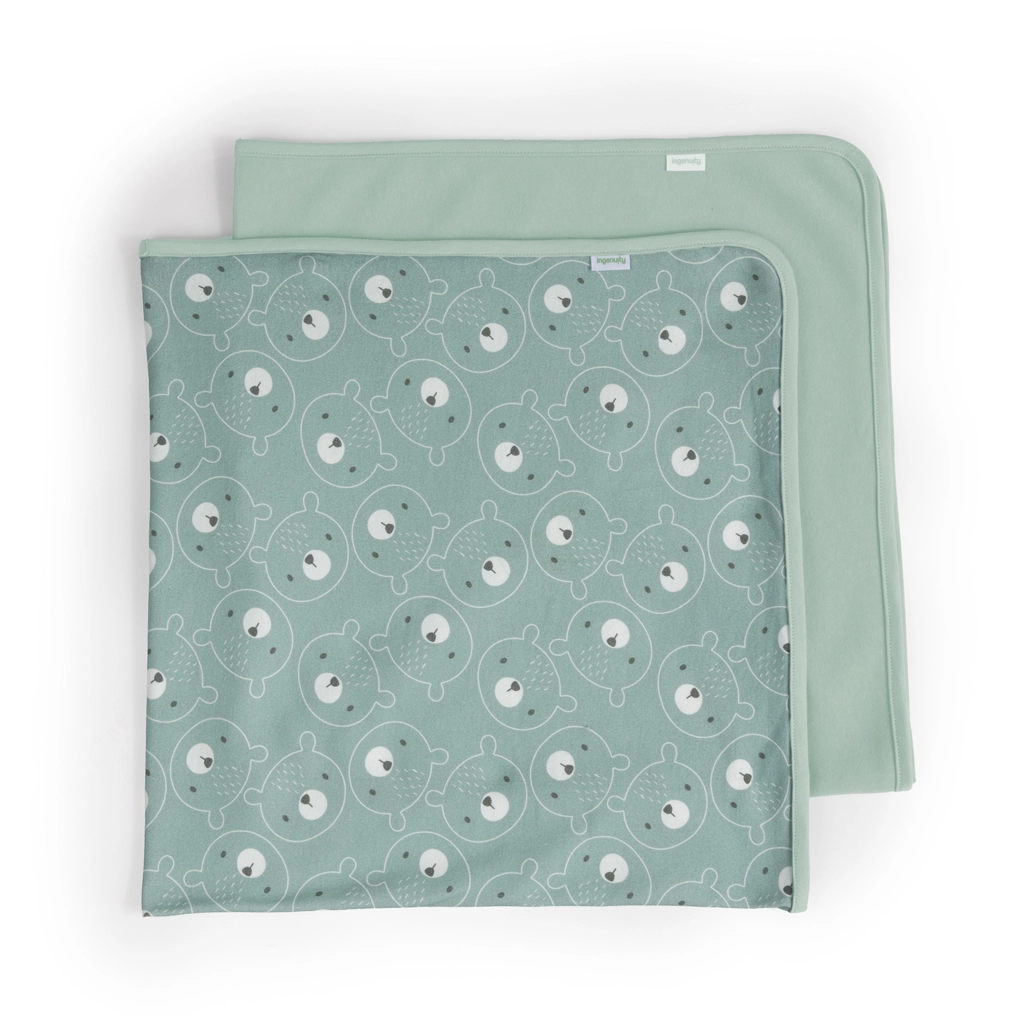 Ingenuity multifunkční mušelínové zavinovací přikrývky Comfy Bundle Kodi 89 × 89 cm, 2 ks