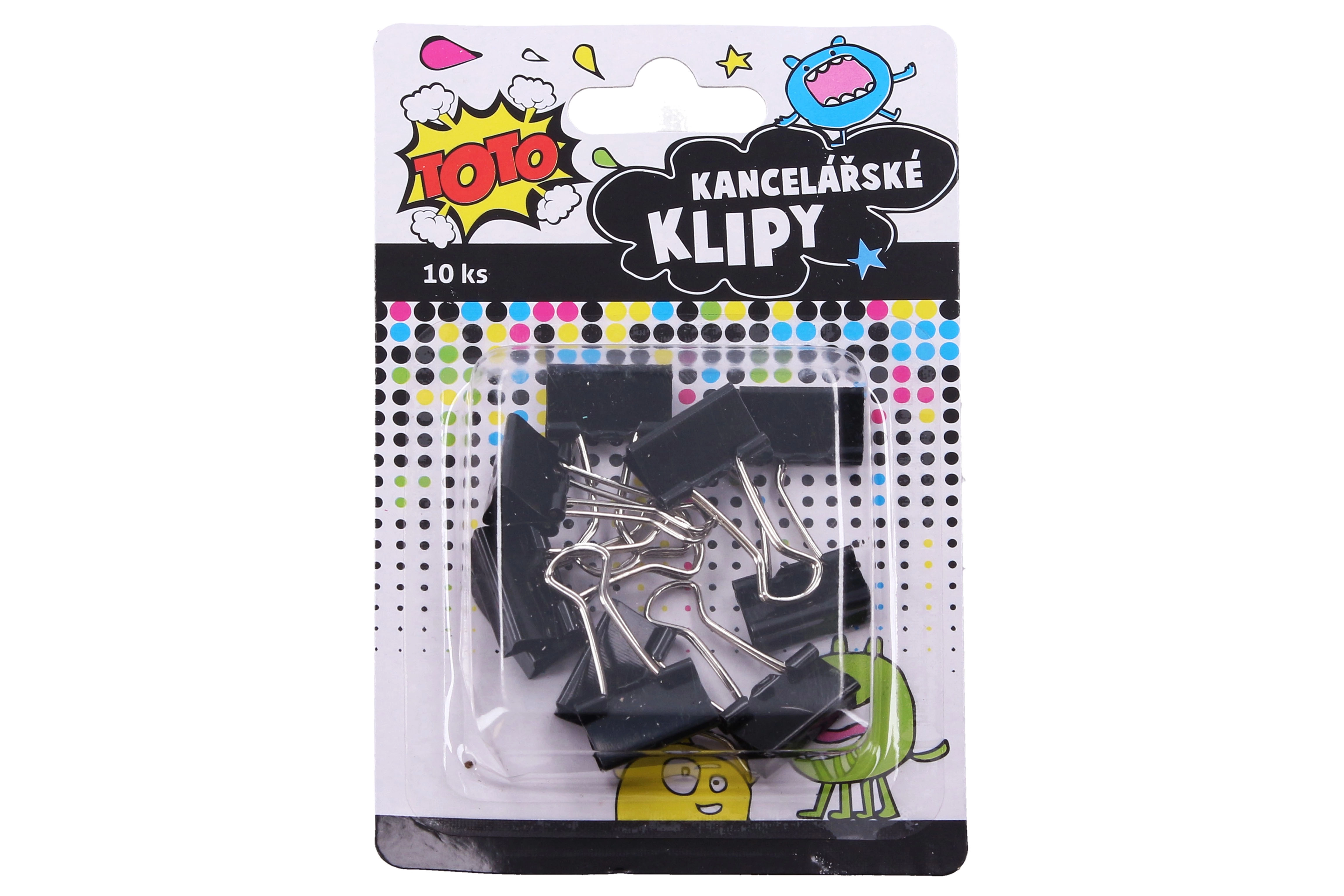 Levně Klip kancelářský 10 ks, 19 mm