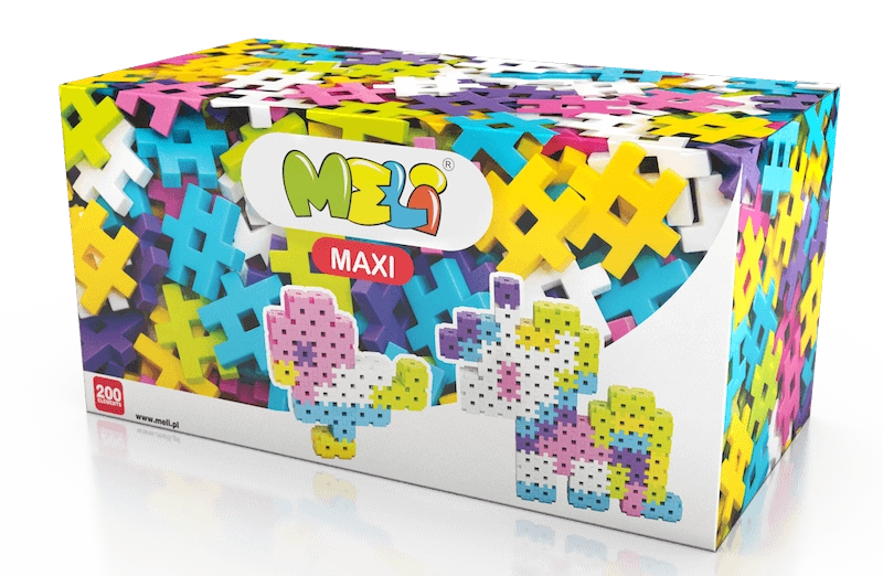Stavebnice meli maxi pink 200 dílků