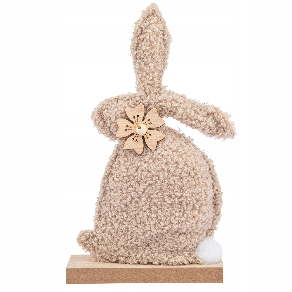 Bouclé dekorativní figurka zajíce béžová 22 cm