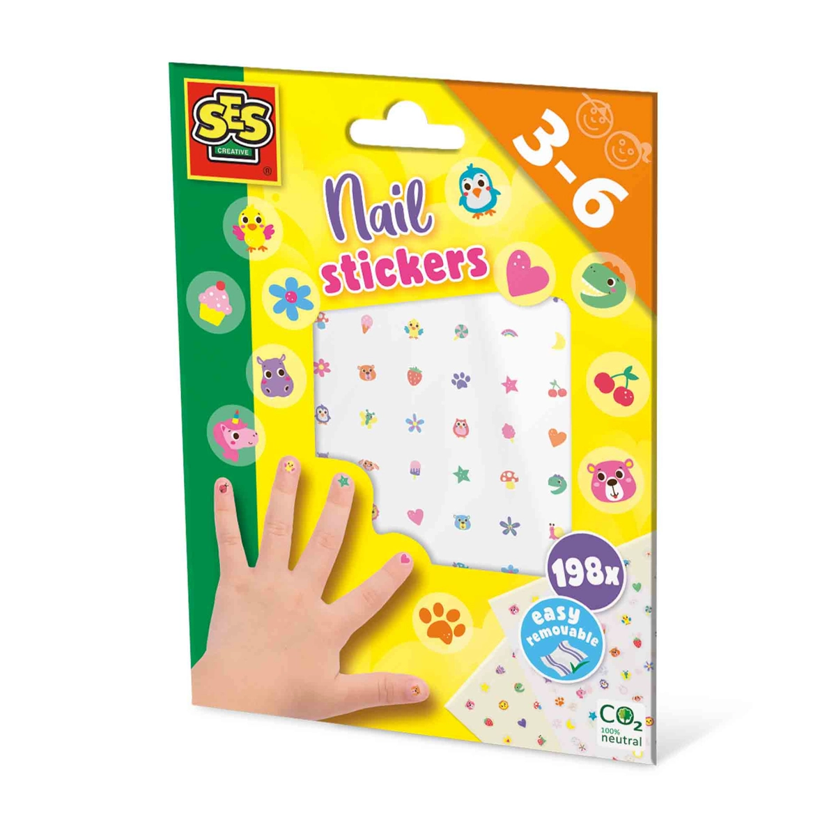 Levně SES CREATIVE Nálepky na nehty 198ks kreativní set zdobení nehtů 14044