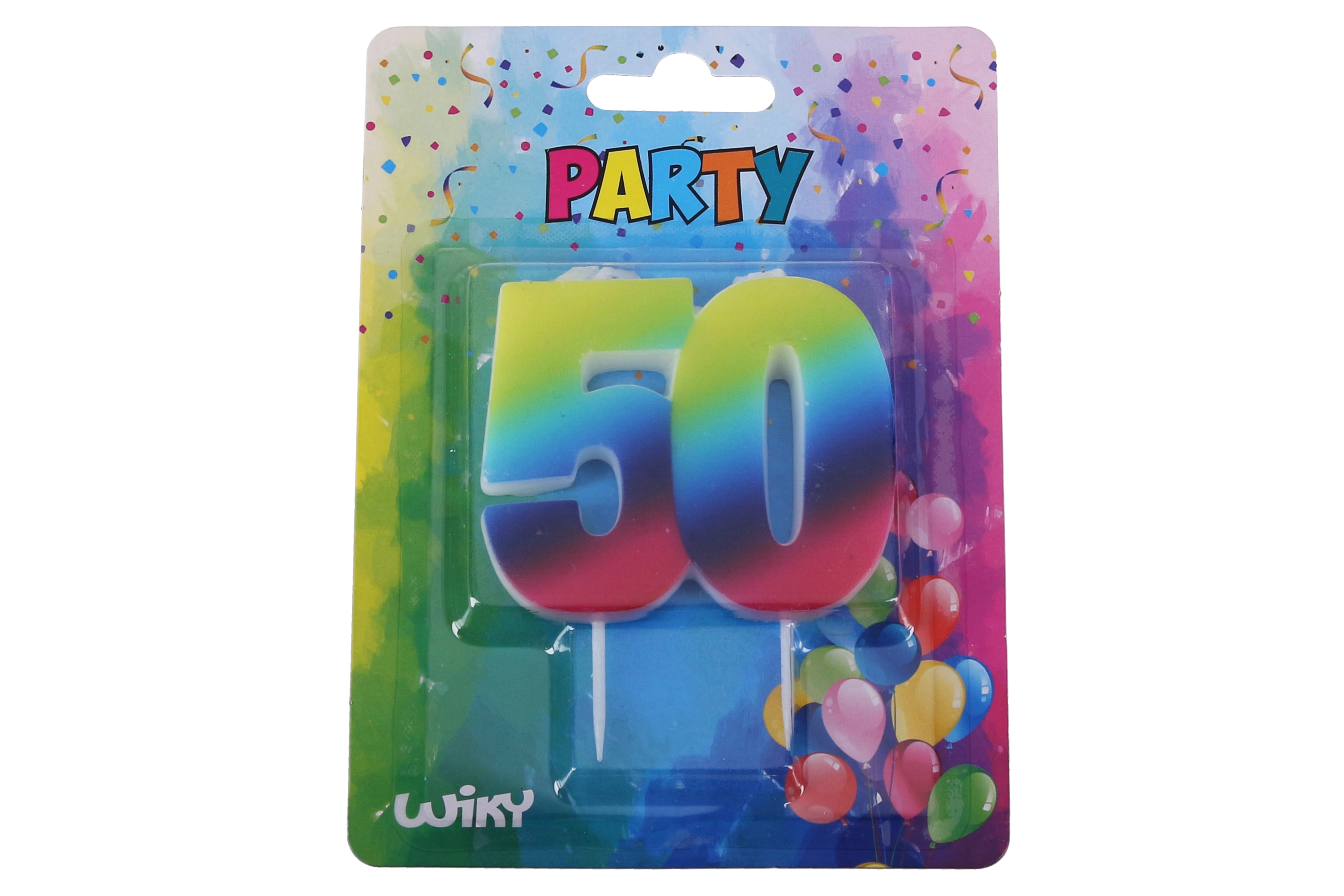 Levně Wiky Párty svíčka číslo 50 Duha