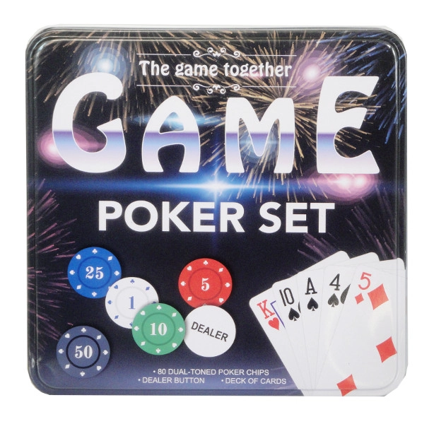 Sada na poker v kovové krabičce