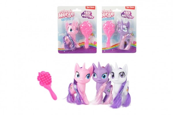 Teddies Jednorožec mini česací s hřebenem