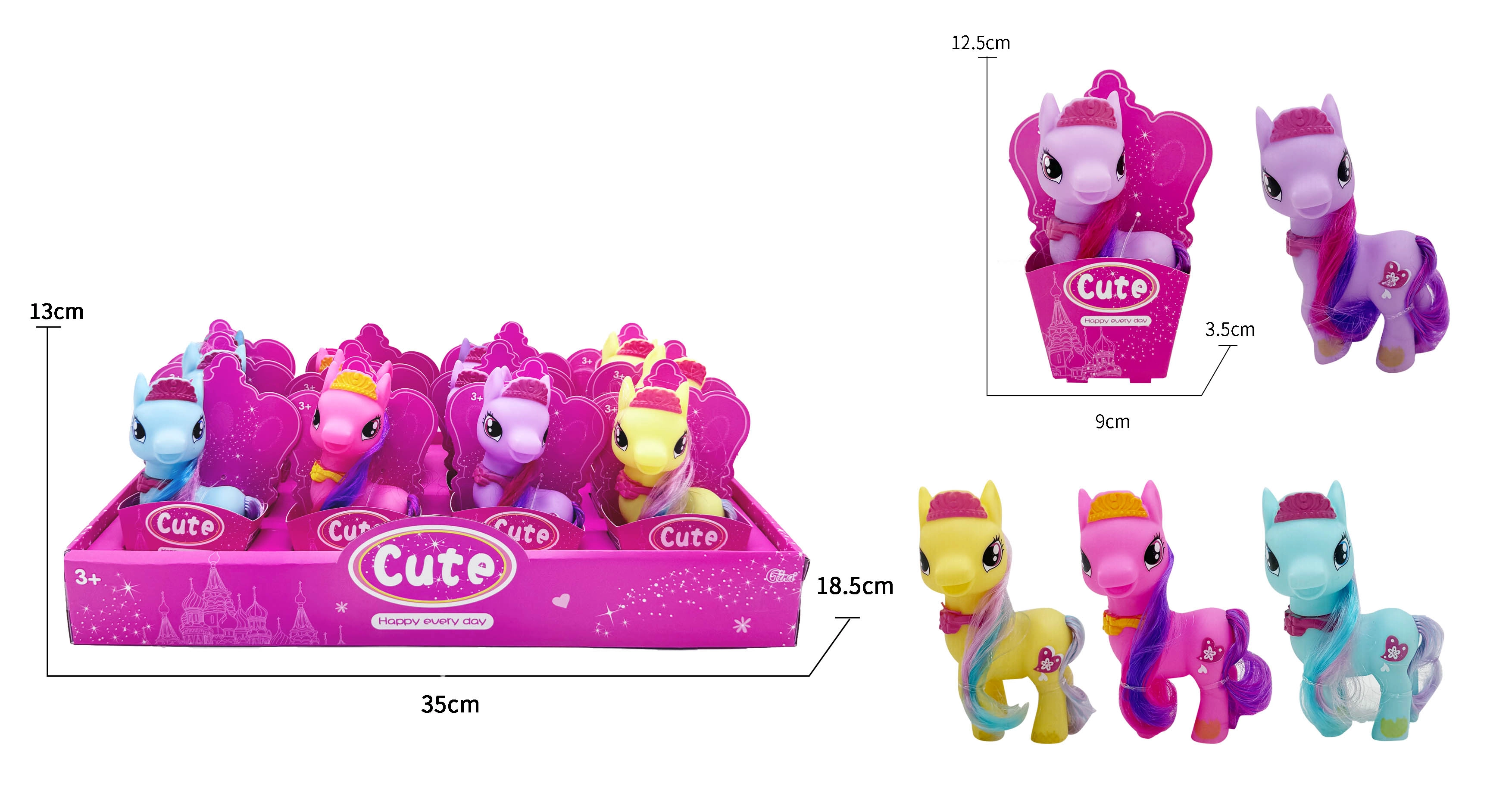 Gumový poník 12 cm