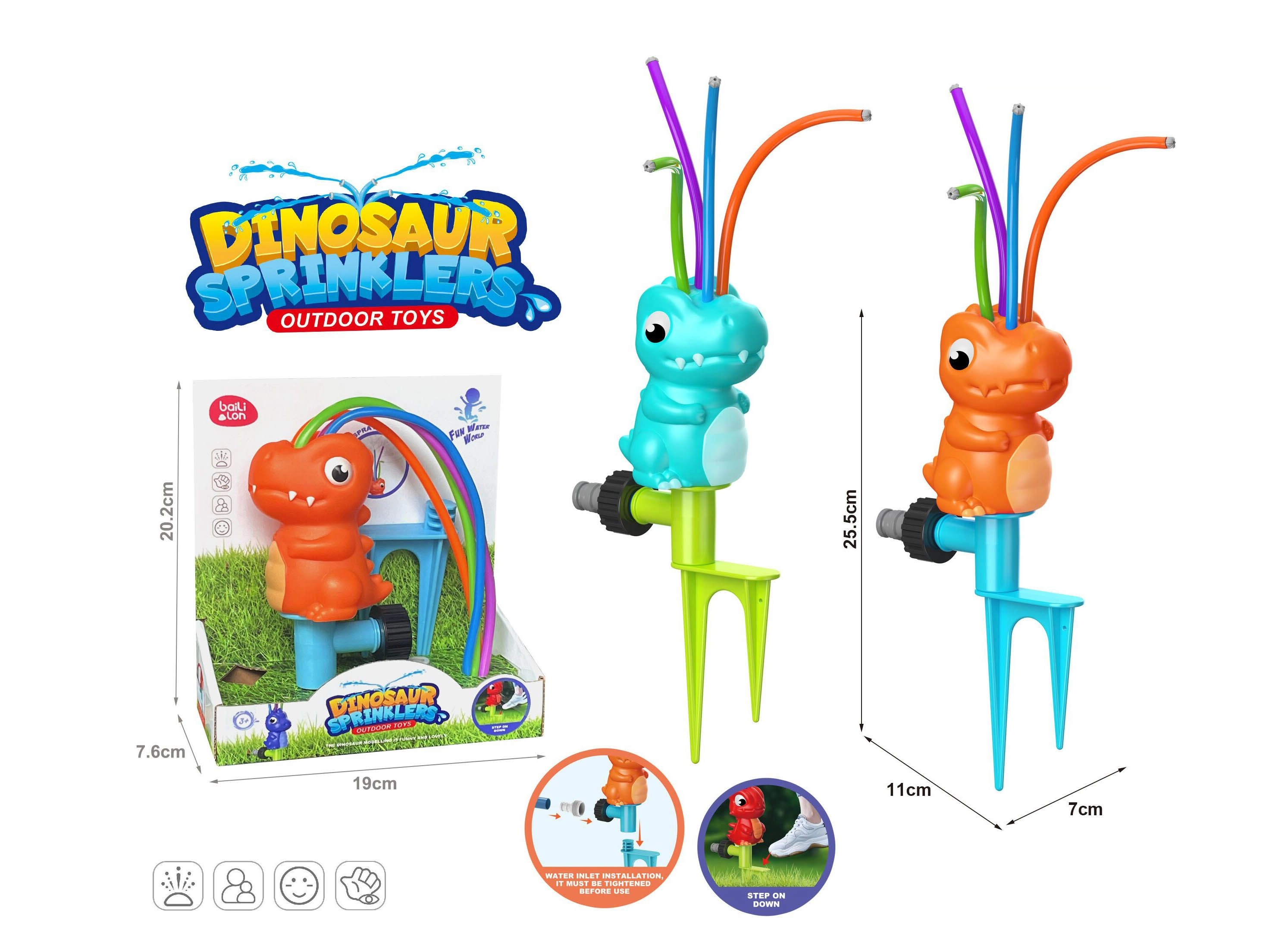 Vodní rozprašovač dinosaurus 25 cm