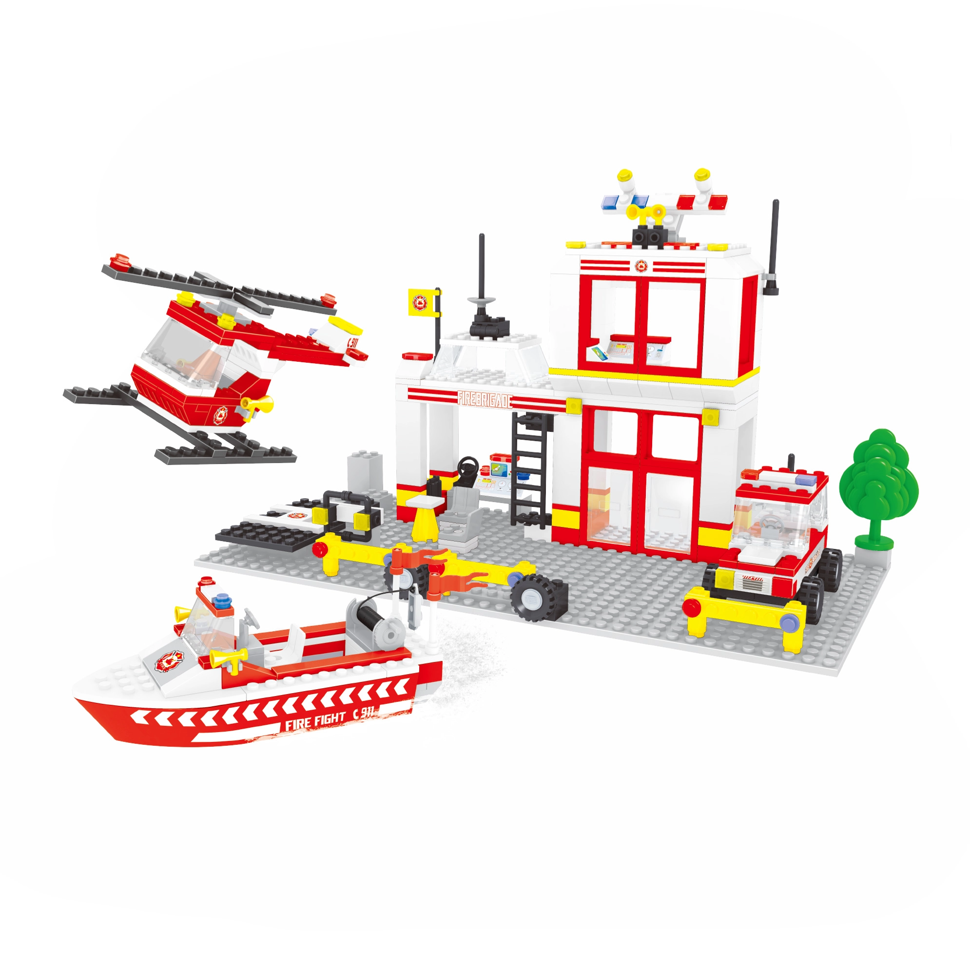 Kompatibilní stavebnice Bloxo hasičská stanice 368 ks