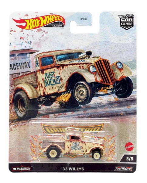 Hot Wheels Premium 1933 Willys Rust Bucket – kovový sběratelský model