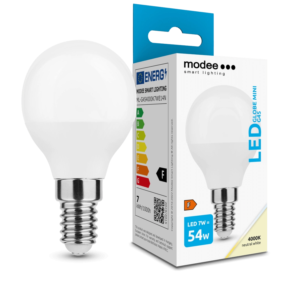 Modee LED žárovka Globe Mini G45 7 W E14 neutrální bílá