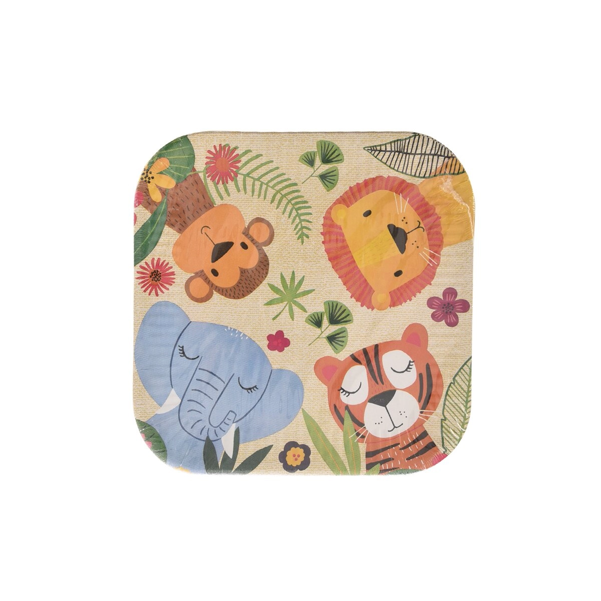 Papírové party talíře Jungle 23 × 23 cm, 10 ks