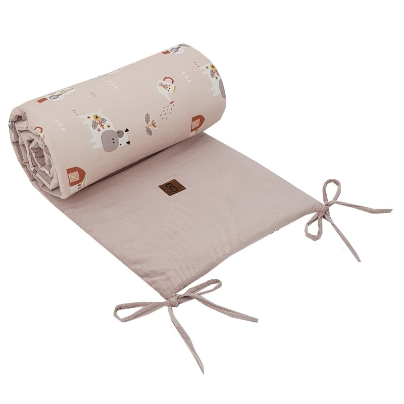 Levně EKO Chránič do postýlky VELVET Bees Beige 360x