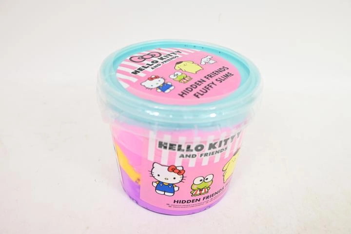Hello Kitty and Friends fluffy slime v kyblíku s překvapením (mini figurka)