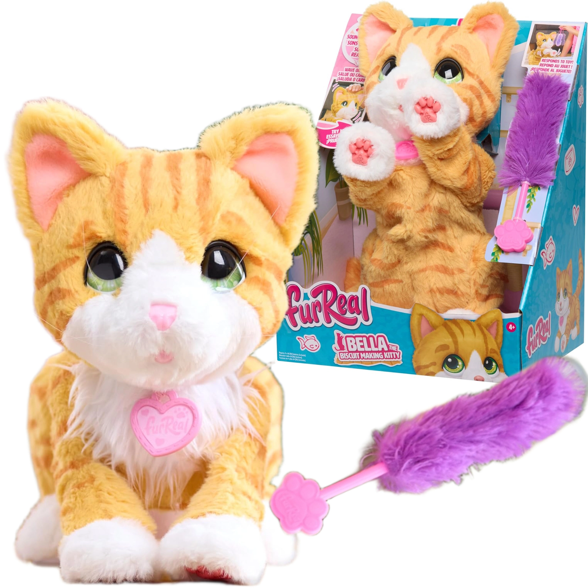 furreal interaktivní koťátko bella – plyšový společník na hraní 30 cm