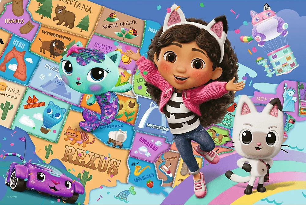 Puzzle 100 – Přátelství v kočičím domku GABBY'S DOLLHOUSE