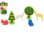 Pěnové vodolepky zvířátka z lesa – 9 dílků