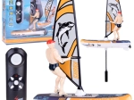 Dálkově ovládaný svítící windsurfer na vodu
