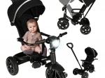Trike Fix Elite dětská tříkolka s kočárkovou funkcí 2v1 černá