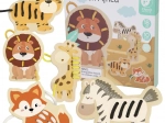 Classic World dřevěná provlékací zvířátka Afrika – 10 dílů