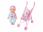 Miminko se zvuky a kočárkem 27 cm – český obal