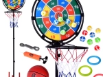 Zábavná sportovní sada 3v1: Basketbalový koš a příslušenství