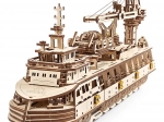 Ugears 3d dřevěné mechanické puzzle výzkumná loď