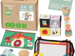 WOOPIE GREEN montessori box XXL 6v1 senzorické a vzdělávací hračky FSC pro miminka 3–4 měsíce