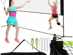 Přenosná síť na volejbal, badminton a tenis TRIZAND 3v1, výškově nastavitelná