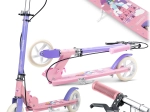 Dětská skládací koloběžka RICOKIDS Kodi Princezny s ručním a nožním brzděním