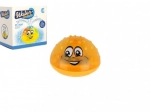 Hračka do vody stříkací plast 10cm žlutá na baterie se světlem v krabičce 10x10x8cm