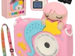 Růžový dětský digitální fotoaparát s motivem mořské panny