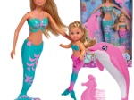Steffi Love Mermaid Friends – set loutek mořských víl Steffi a Evi s delfínem a hřebínkem